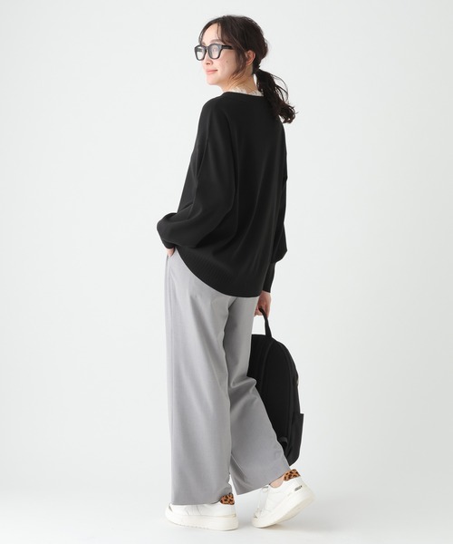 Elura（エルーラ）の「レースコンビVネックニット/641242（ニット/セーター・レディース・ホワイト/ブラック/キャメル・FREE）」の12枚目の写真