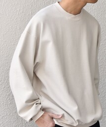 SHIPS any（シップス エニィ）の「SHIPS any:〈洗濯機可能〉フクレ ジャガード ダンボール レイヤード ネック プルオーバー◇（スウェット）」