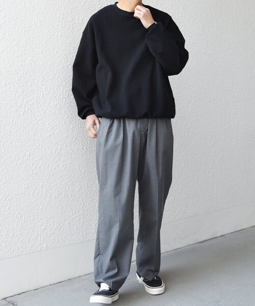 SHIPS any（シップス エニィ）の「SHIPS any:〈洗濯機可能〉フクレ ジャガード ダンボール レイヤード ネック プルオーバー◇（スウェット・メンズ・ブラック/ライトブルー/ナチュラル/グレー・X-LARGE/LARGE/MEDIUM）」の11枚目の写真