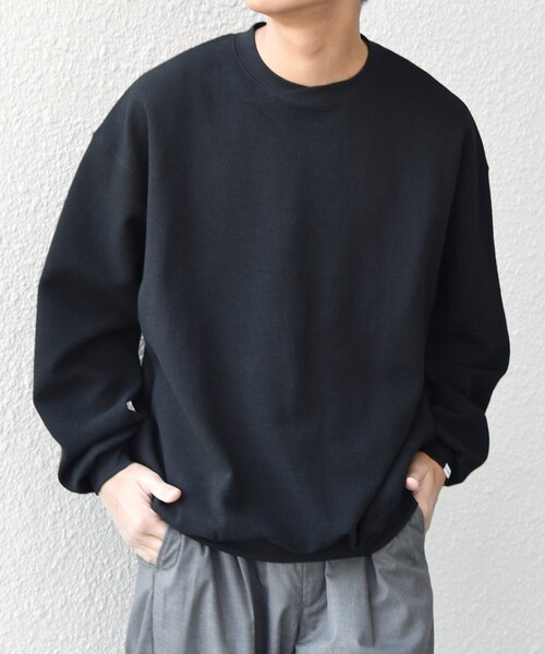 SHIPS any（シップス エニィ）の「SHIPS any:〈洗濯機可能〉フクレ ジャガード ダンボール レイヤード ネック プルオーバー◇（スウェット・メンズ・ブラック/ライトブルー/ナチュラル/グレー・X-LARGE/LARGE/MEDIUM）」の15枚目の写真