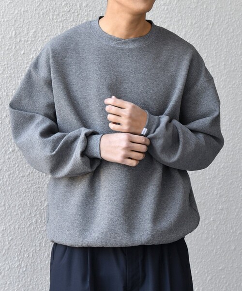 SHIPS any（シップス エニィ）の「SHIPS any:〈洗濯機可能〉フクレ ジャガード ダンボール レイヤード ネック プルオーバー◇（スウェット・メンズ・ブラック/ライトブルー/ナチュラル/グレー・X-LARGE/LARGE/MEDIUM）」の19枚目の写真