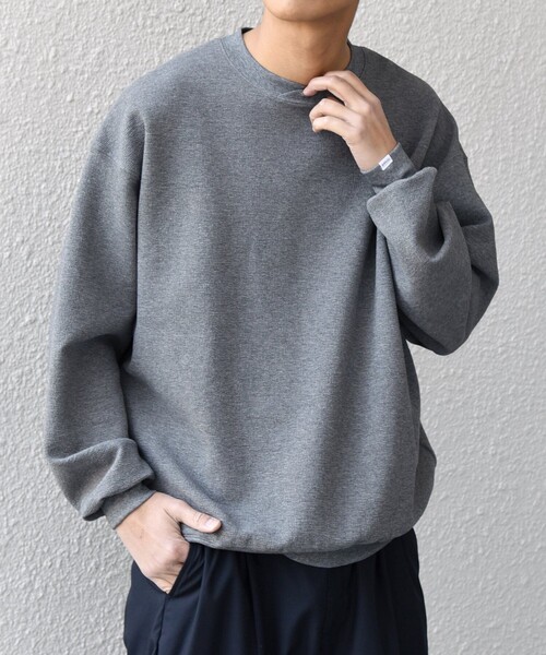 SHIPS any（シップス エニィ）の「SHIPS any:〈洗濯機可能〉フクレ ジャガード ダンボール レイヤード ネック プルオーバー◇（スウェット・メンズ・ブラック/ライトブルー/ナチュラル/グレー・X-LARGE/LARGE/MEDIUM）」の21枚目の写真