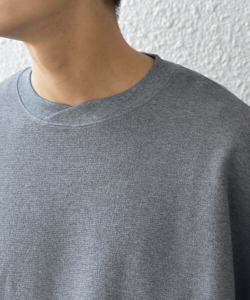 SHIPS any（シップス エニィ）の「SHIPS any:〈洗濯機可能〉フクレ ジャガード ダンボール レイヤード ネック プルオーバー◇（スウェット・メンズ・ブラック/ライトブルー/ナチュラル/グレー・X-LARGE/LARGE/MEDIUM）」の22枚目の写真