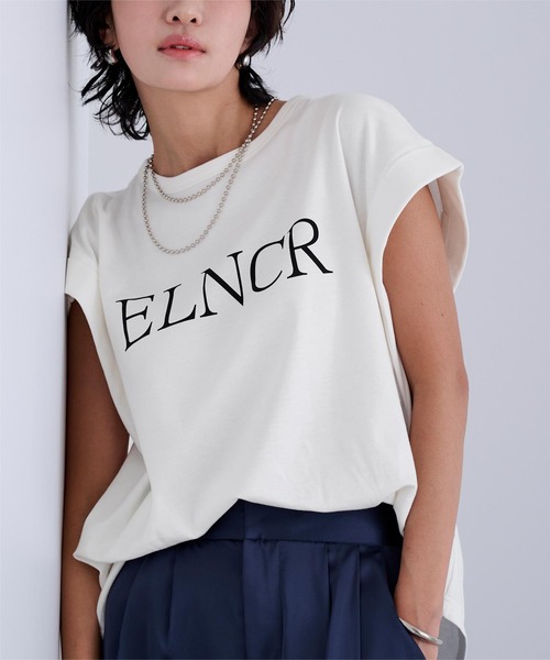 UR'S(ユアーズ)の「汗染み防止ロゴTシャツ(Tシャツ/カットソー・レディース・ホワイト/ネイビー/チャコール/ブラック・L/M/S)」の8枚目の写真