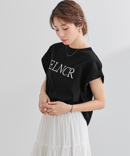 UR'S(ユアーズ)の「汗染み防止ロゴTシャツ(Tシャツ/カットソー・レディース・ホワイト/ネイビー/チャコール/ブラック・L/M/S)」の15枚目の写真