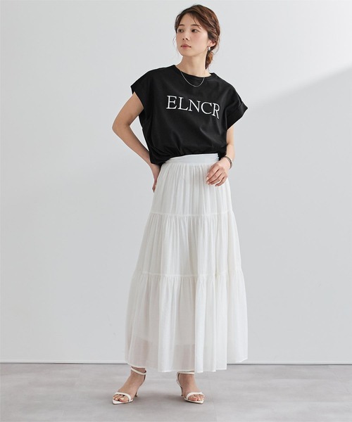 UR'S(ユアーズ)の「汗染み防止ロゴTシャツ(Tシャツ/カットソー・レディース・ホワイト/ネイビー/チャコール/ブラック・L/M/S)」の16枚目の写真
