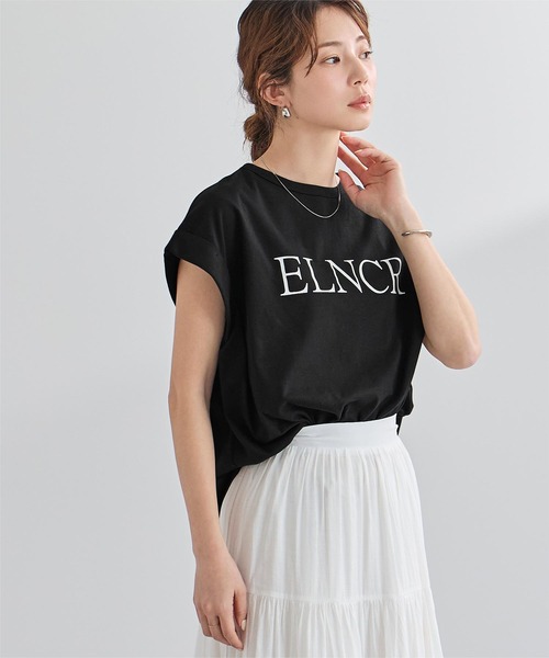 UR'S(ユアーズ)の「汗染み防止ロゴTシャツ(Tシャツ/カットソー・レディース・ホワイト/ネイビー/チャコール/ブラック・L/M/S)」の19枚目の写真