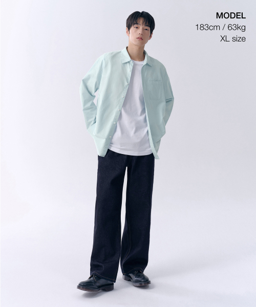 MUSINSA STANDARD（ムシンサスタンダード）の「リラックスフィットオックスフォードシャツ[ミント]（シャツ/ブラウス・メンズ・その他・XXX-LARGE/S/M/L/2XL/XL）」の2枚目の写真