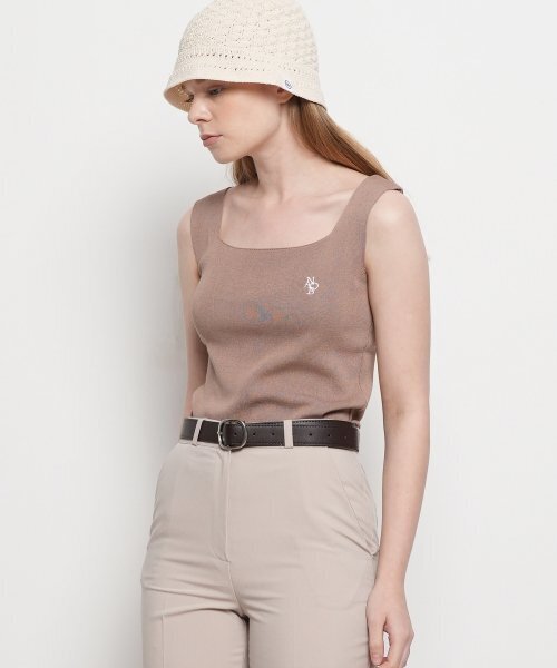 THE-ABON(エイボン)の「ウィメンズ 夏 クールニット スクエア スリーブレス ブラック(Tシャツ/カットソー・レディース・ブラック・FREE)」の3枚目の写真