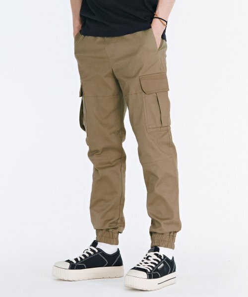 CHASECULT(チェイスカルト)の「男性フルバンディングコットンカーゴジョガーパンツ-CAPK2231B0X(スウェットパンツ・メンズ・ベージュ・FREE)」の3枚目の写真