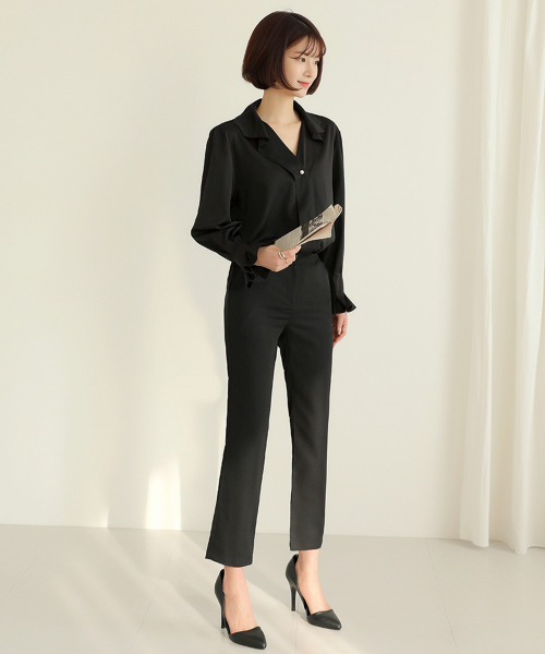 BBAEBBAE(ペッペ)の「シワなしシンプルバックバンディングストレートスラックス(スラックス・レディース・その他・S/M/L)」の3枚目の写真