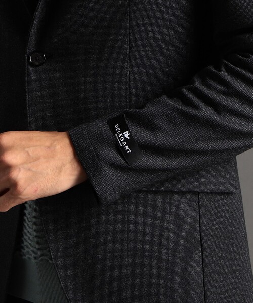 MONSIEUR NICOLE(ムッシュニコル)の「DELEGANT ダブルニット セットアップジャケット(テーラードジャケット・メンズ・ネイビー/ブラック/チャコールグレー・S/M/XL/L)」の4枚目の写真