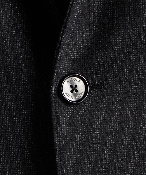 MONSIEUR NICOLE(ムッシュニコル)の「DELEGANT ダブルニット セットアップジャケット(テーラードジャケット・メンズ・ネイビー/ブラック/チャコールグレー・S/M/XL/L)」の7枚目の写真