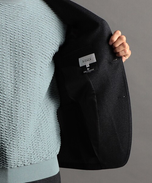 MONSIEUR NICOLE(ムッシュニコル)の「DELEGANT ダブルニット セットアップジャケット(テーラードジャケット・メンズ・ネイビー/ブラック/チャコールグレー・S/M/XL/L)」の8枚目の写真