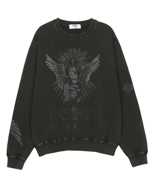 FDR(エフディーアール)の「Pigment Washed San Chris Crewneck Black(スウェット・メンズ・その他・S)」の1枚目の写真
