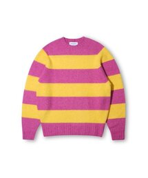 EDWARDMAX（エドワードマックス）の「シェギドック 男女共用 ラウンドニット (P&Yストライプ)（ニット/セーター）」