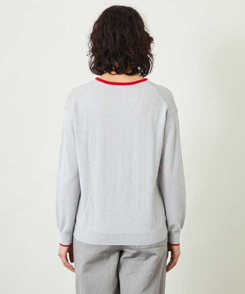 MACKINTOSH PHILOSOPHY(マッキントッシュ フィロソフィー)の「GREY LABEL バイカラークルーネックニット(ニット/セーター・レディース・ベージュ/ダークネイビー/グレー系その他・2/6)」の9枚目の写真
