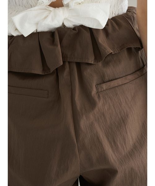 SNIDEL(スナイデル)の「ウエストデザインボリュームワイドパンツ(その他パンツ・レディース・ライトブルー/ブラウン/グレー・1/0)」の12枚目の写真