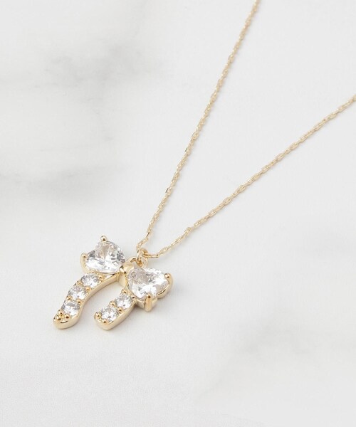 ITS'DEMO（イッツデモ）の「足長リボンキュービックネックレス（ネックレス・レディース・シルバー/ゴールド・00）」の2枚目の写真