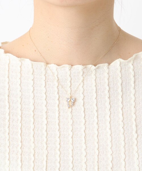 ITS'DEMO（イッツデモ）の「足長リボンキュービックネックレス（ネックレス・レディース・シルバー/ゴールド・00）」の6枚目の写真