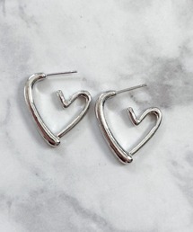 YU-KA:ハートデザインスタッドピアス Heart design stud pierce