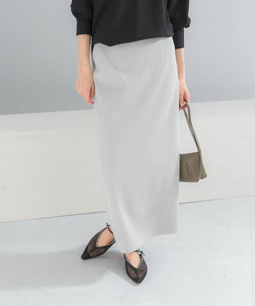 URBAN RESEARCH ROSSO WOMEN（アーバンリサーチ　ロッソ）の「リブタイトストレートスカート（スカート・レディース・ブラック/ベージュ系その他・FREE）」の2枚目の写真