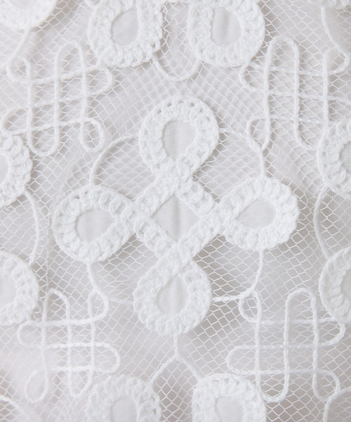 COLLAGE GALLARDAGALANTE（コラージュガリャルダガランテ）の「モチーフレースバブーシュカ（ストール/ショール・レディース・ブラック/ホワイト・FREE）」の10枚目の写真