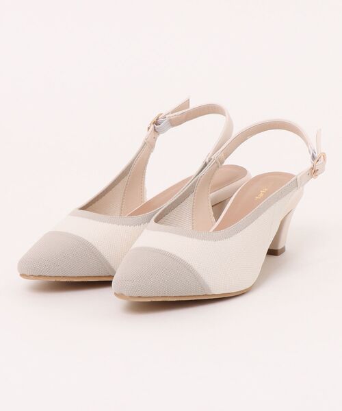 la farfa SHOES(ラ・ファーファ シューズ)の「la farfa shoes バックストラップ ニットサンダル(サンダル・レディース・ブラック/アイボリー/ベージュ・25.0cm/24.5cm/26.0cm/25.5cm/24.0cm)」の2枚目の写真