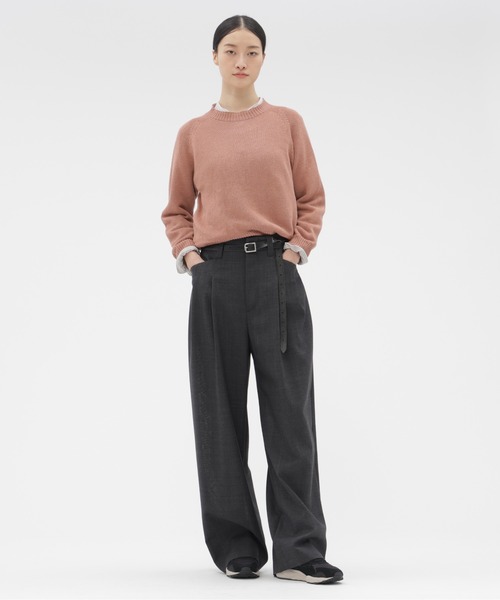 MARGARET HOWELL（マーガレットハウエル）の「LINEN COTTON Ⅱ（ニット/セーター・レディース・ピンク/イエロー/ブラック・2）」の4枚目の写真