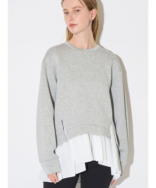 ELENDEEK（エレンディーク）の「ペプラムキャミセットトップス（Tシャツ/カットソー・レディース・オフホワイト/グレー/ブラック・FREE）」の3枚目の写真