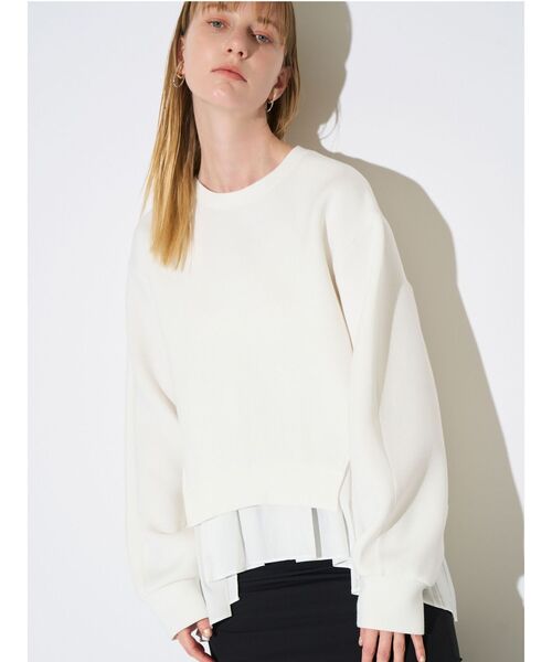 ELENDEEK（エレンディーク）の「ペプラムキャミセットトップス（Tシャツ/カットソー・レディース・グレー/オフホワイト/ブラック・FREE）」の11枚目の写真