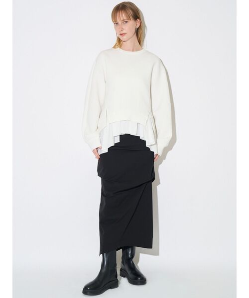 ELENDEEK（エレンディーク）の「ペプラムキャミセットトップス（Tシャツ/カットソー・レディース・グレー/オフホワイト/ブラック・FREE）」の15枚目の写真