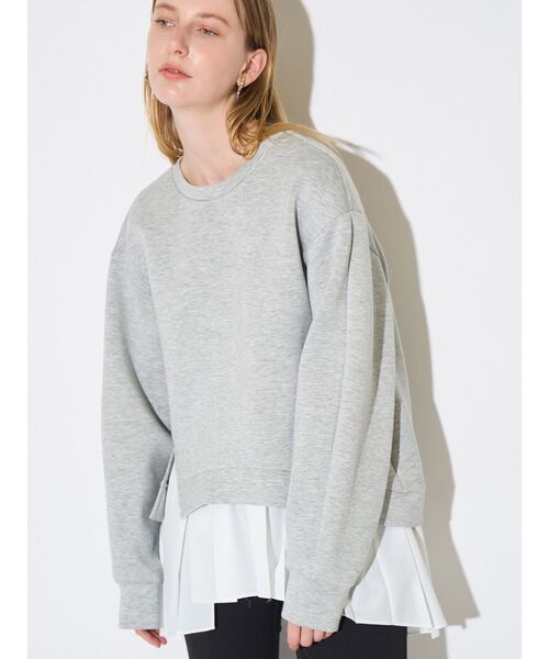 ELENDEEK（エレンディーク）の「ペプラムキャミセットトップス（Tシャツ/カットソー・レディース・オフホワイト/グレー/ブラック・FREE）」の6枚目の写真