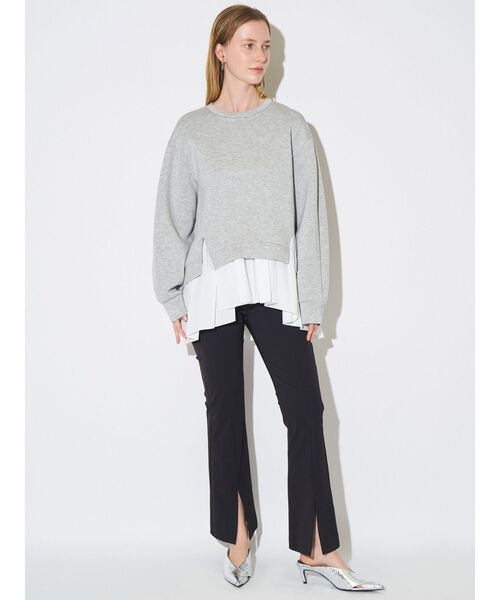 ELENDEEK（エレンディーク）の「ペプラムキャミセットトップス（Tシャツ/カットソー・レディース・オフホワイト/グレー/ブラック・FREE）」の10枚目の写真