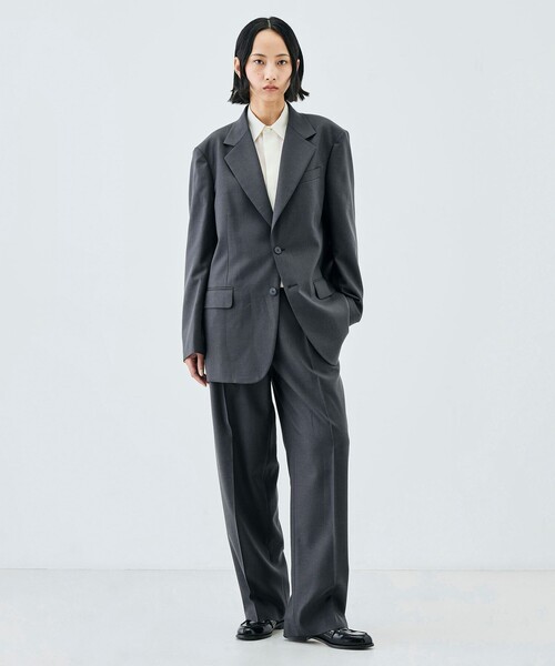 EDITION(エディション)の「ドライツイル 2Bジャケット(テーラードジャケット・レディース・ブラック/チャコールグレー・34/36)」の3枚目の写真