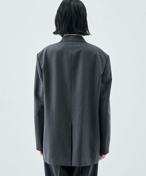 EDITION(エディション)の「ドライツイル 2Bジャケット(テーラードジャケット・レディース・ブラック/チャコールグレー・34/36)」の6枚目の写真