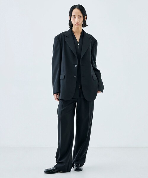 EDITION(エディション)の「ドライツイル 2Bジャケット(テーラードジャケット・レディース・ブラック/チャコールグレー・34/36)」の14枚目の写真