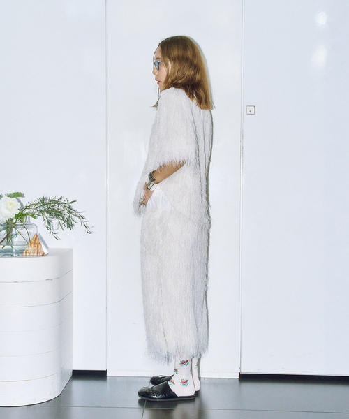 TOGA PULLA（トーガ　プルラ）の「TOGA PULLA FRINGE SHIRT S/S TP261-FJ232：シャツ（シャツ/ブラウス・レディース・ホワイト・38）」の11枚目の写真