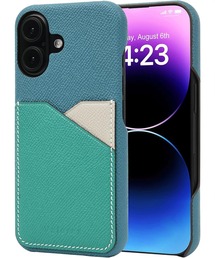 attiree（アティレー）の「トライカラー バックカバー スマホカバー本革 エプソンレザー 【iPhone 16/16 Pro/16 Plus/16 Pro Max 】（スマホケース/カバー）」