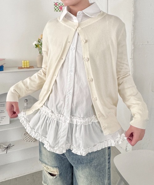 SOLLON.(ソルロン)の「ペプラムフリルシャツブラウス(シャツ/ブラウス・レディース・ホワイト/ブラック系その他・FREE)」の20枚目の写真