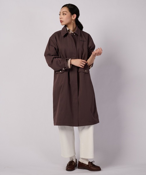 Eddie Bauer(エディーバウアー)の「ライトウェイト ロングラインコート(トレンチコート・レディース・ダークブラウン/グレイッシュブルー/ベージュ・XL/L/M/S)」の1枚目の写真