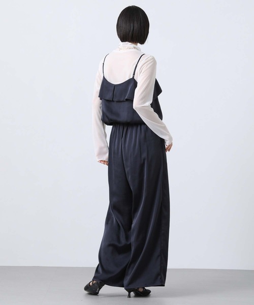 Gready Brilliant(グレディブリリアン)の「LUサテンキャミサロペ(ワンピース・レディース・ネイビー/モカ・38)」の20枚目の写真