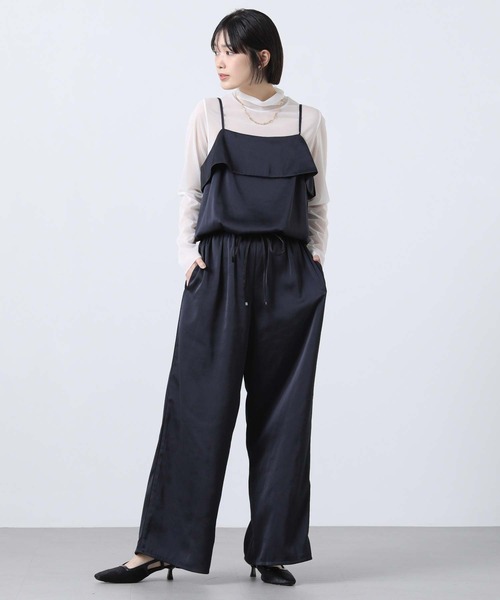 Gready Brilliant(グレディブリリアン)の「LUサテンキャミサロペ(ワンピース・レディース・ネイビー/モカ・38)」の22枚目の写真