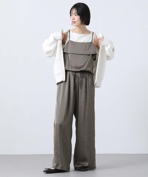 Gready Brilliant(グレディブリリアン)の「LUサテンキャミサロペ(ワンピース・レディース・ネイビー/モカ・38)」の17枚目の写真