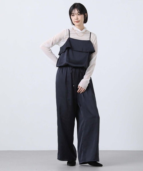 Gready Brilliant(グレディブリリアン)の「LUサテンキャミサロペ(ワンピース・レディース・ネイビー/モカ・38)」の18枚目の写真