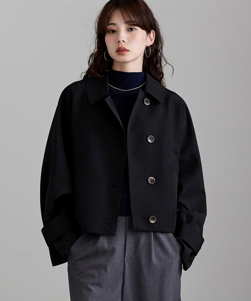 etoll.（エトル）の「ドルマンジャケット（テーラードジャケット・レディース・カーキ/ブラック/キャメル・M）」の4枚目の写真