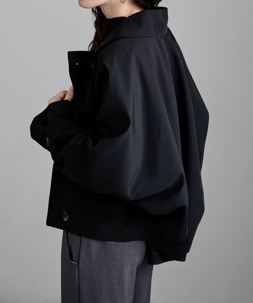 etoll.（エトル）の「ドルマンジャケット（テーラードジャケット・レディース・カーキ/ブラック/キャメル・M）」の5枚目の写真