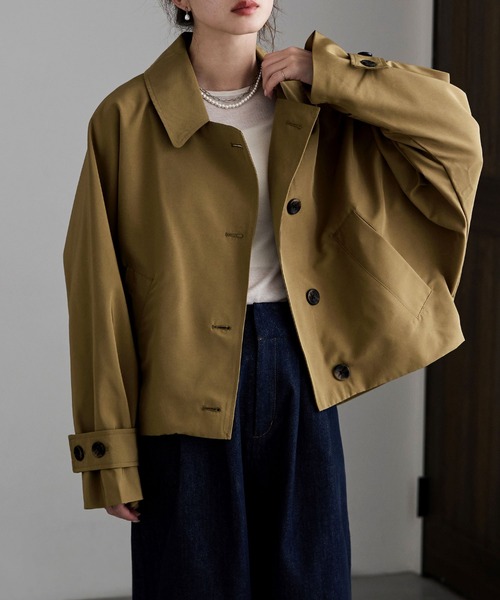 etoll.（エトル）の「ドルマンジャケット（テーラードジャケット・レディース・カーキ/ブラック/キャメル・M）」の11枚目の写真