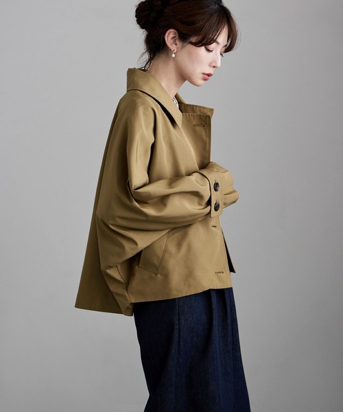 etoll.（エトル）の「ドルマンジャケット（テーラードジャケット・レディース・カーキ/ブラック/キャメル・M）」の12枚目の写真