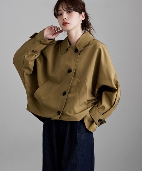 etoll.（エトル）の「ドルマンジャケット（テーラードジャケット・レディース・カーキ/ブラック/キャメル・M）」の17枚目の写真